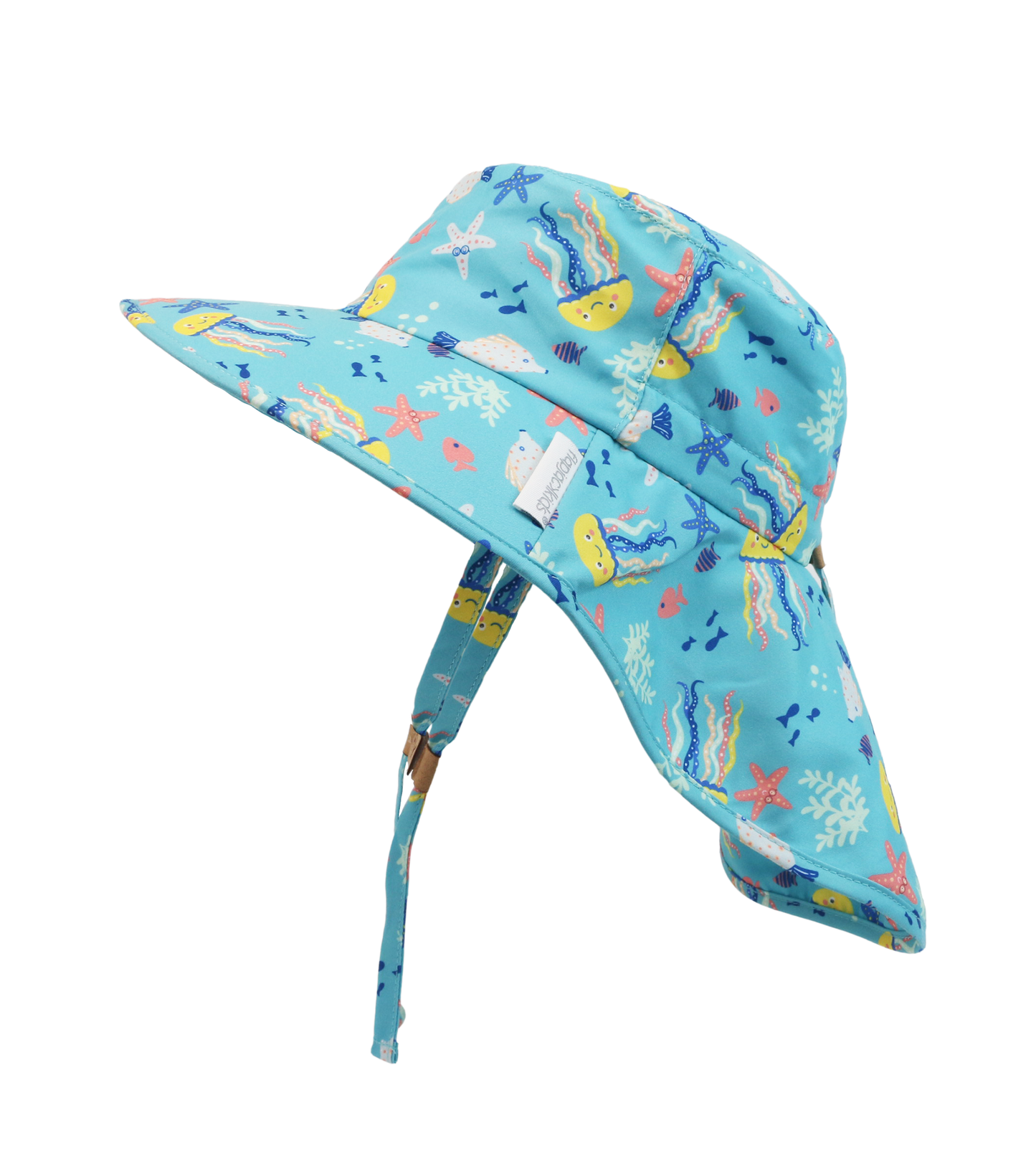 Sun Hat with Neck Cape - Jellyfish