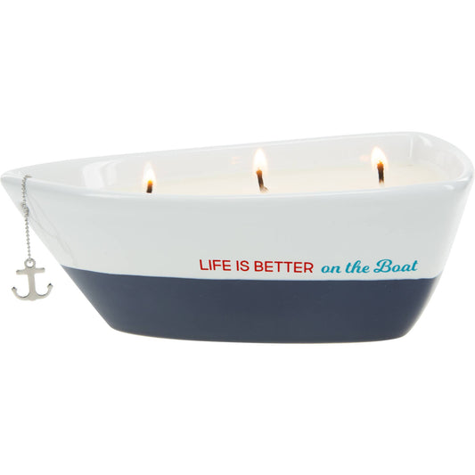 Life is Better On the Boat - Triple Wick Soy Wax Candle