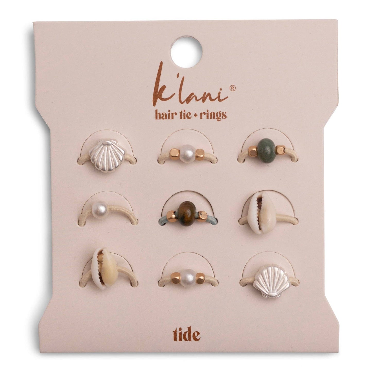 Tide Seashell Beach Vibe Hair Tie Rings
