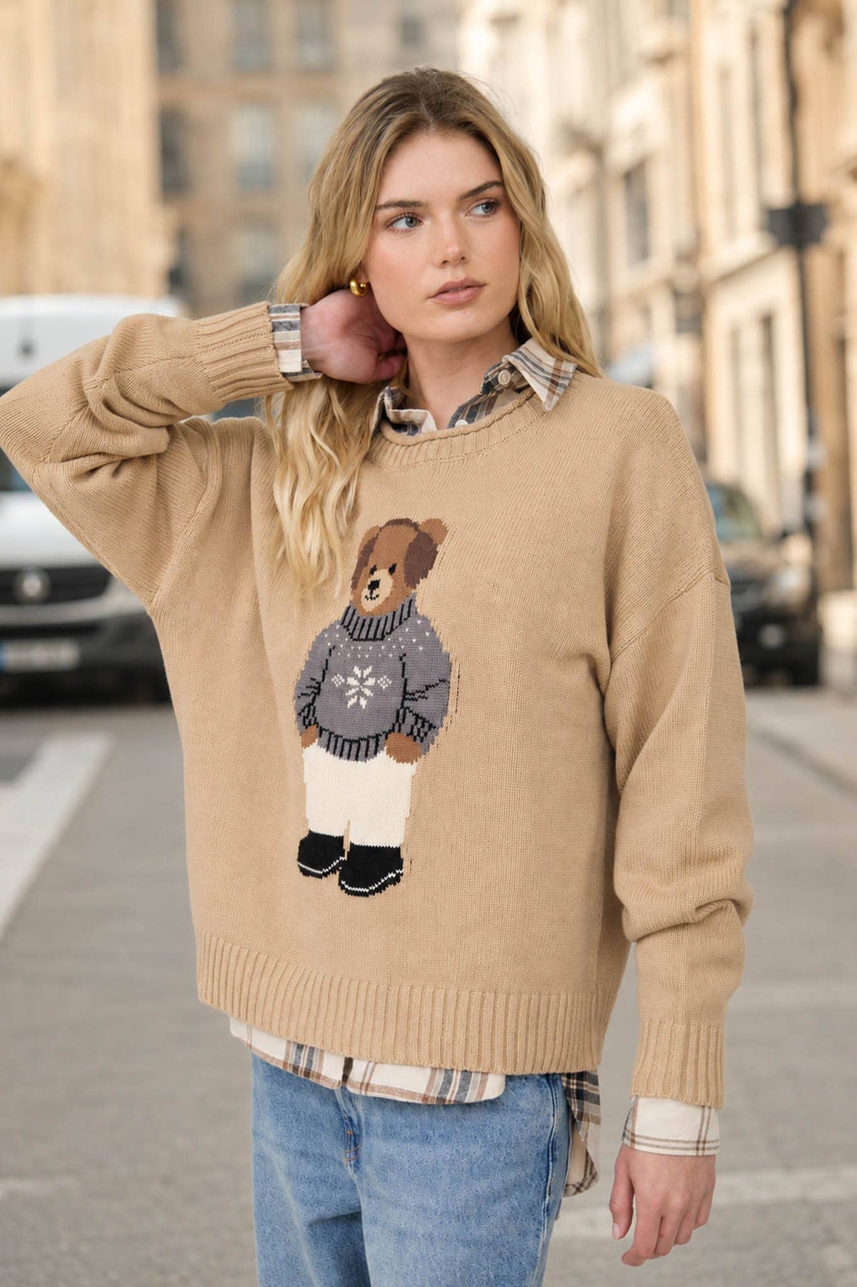 TEDDY BEAR  KNIT SWEATER