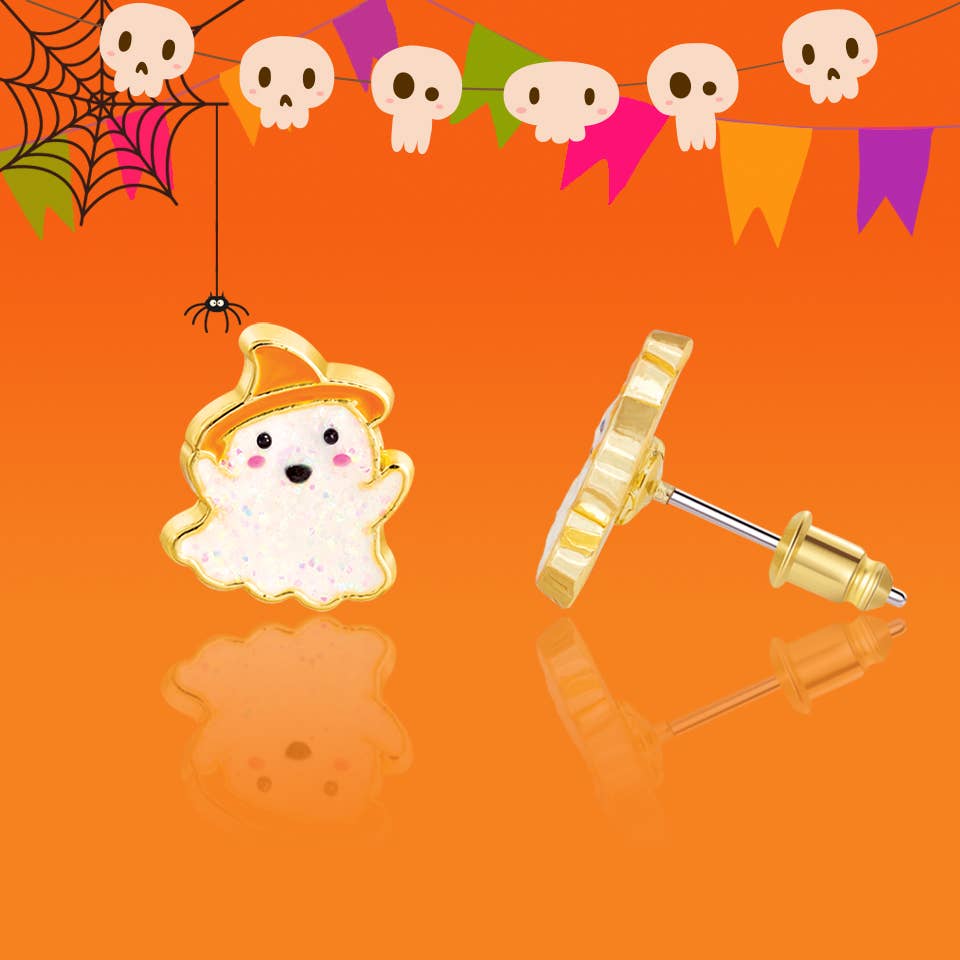 Glitter Ghost - Stud Earrings