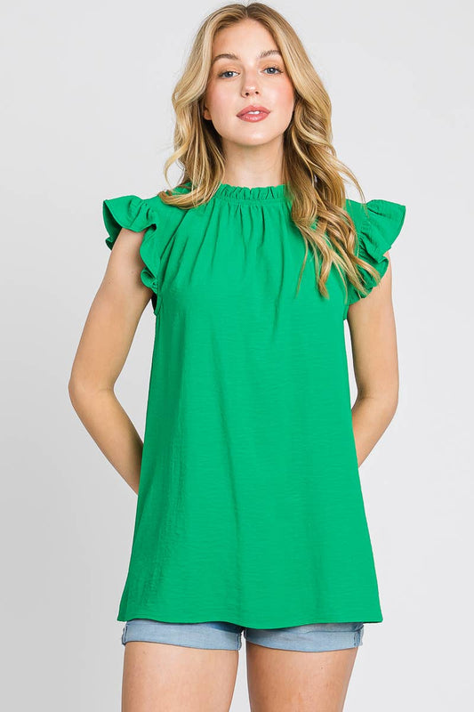 Ruffle Detailed Short Sleeve Top