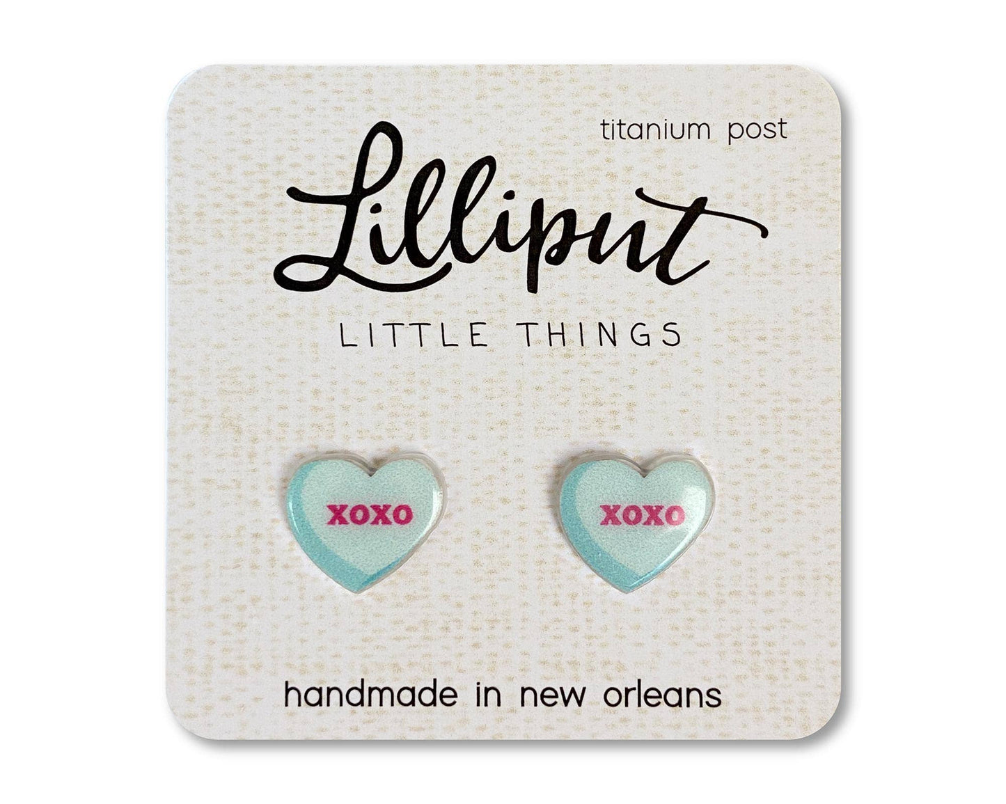 Valentines Day Candy Hearts Earrings
