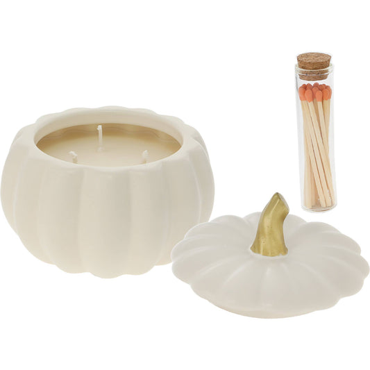 Pumpkin -  Reveal Triple Wick Candle + Matches