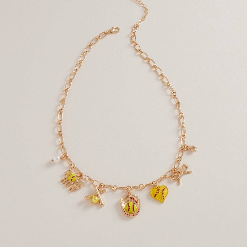 Baseball Charm Sport Necklace