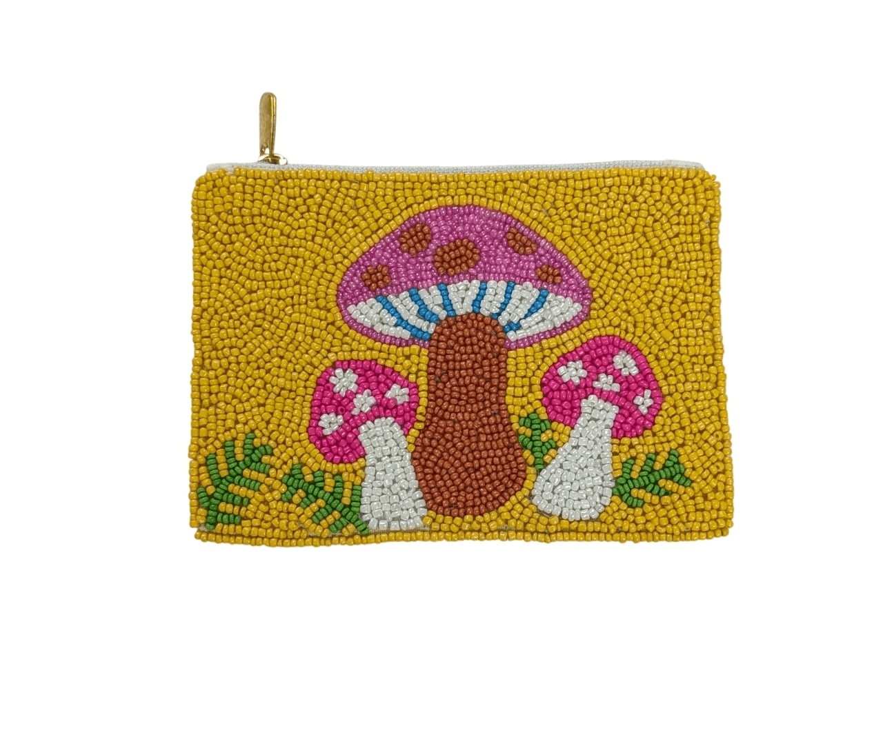 Mushroom Beaded aded Coin Purse 
