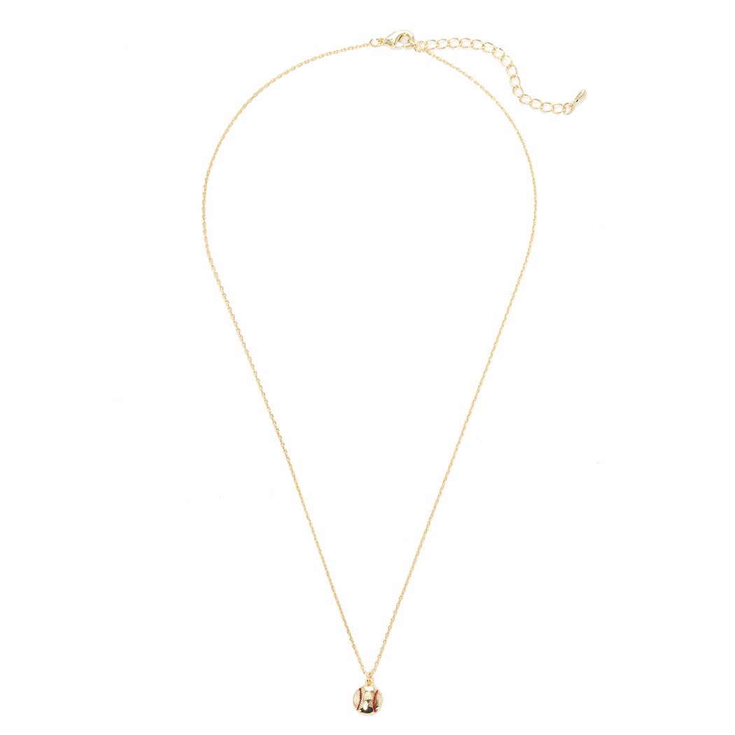 Baseball Pendant Necklace