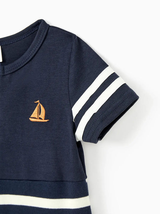 Striped Sailboat Romper