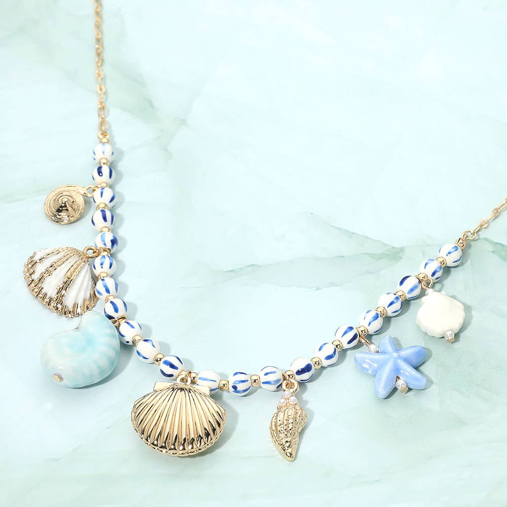 Coastal Charm Beaded Necklace