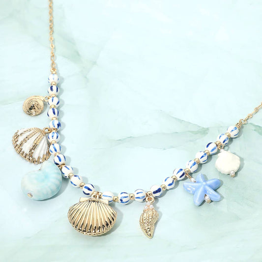 Coastal Charm Beaded Necklace
