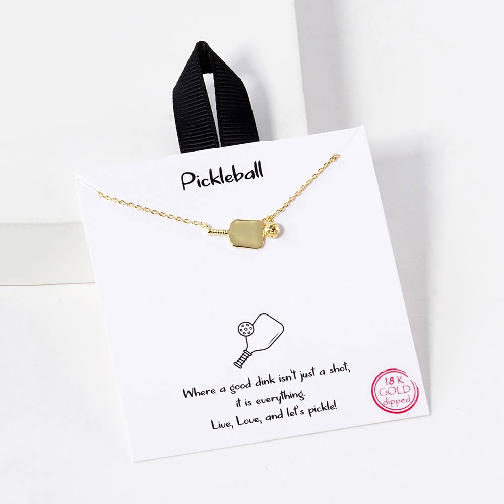 Pickleball and Paddle Necklace
