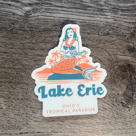 Lake Erie Mermaid Sticker - Mistakes on the Lake