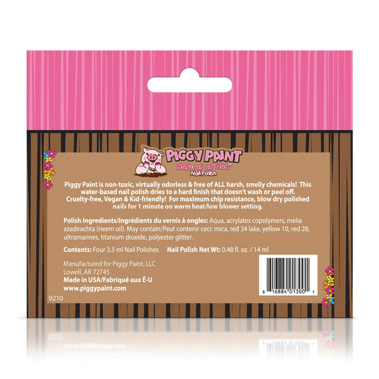 4 Polish Box Set Non-Toxic Kids Nail Polish