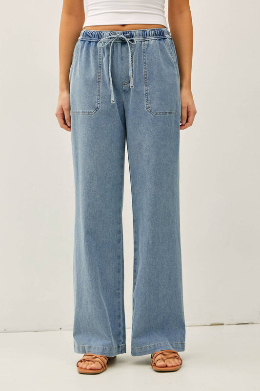Denim Wide Leg Pants