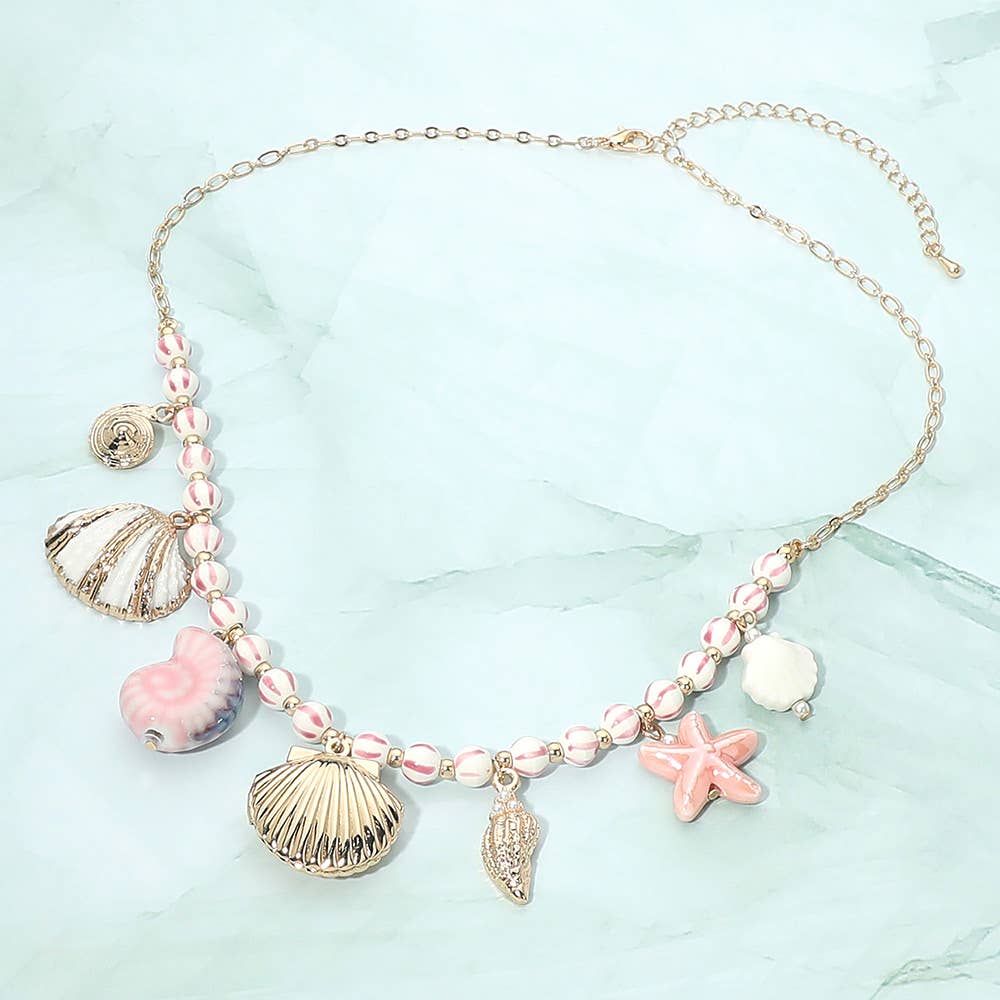 Coastal Charm Beaded Necklace