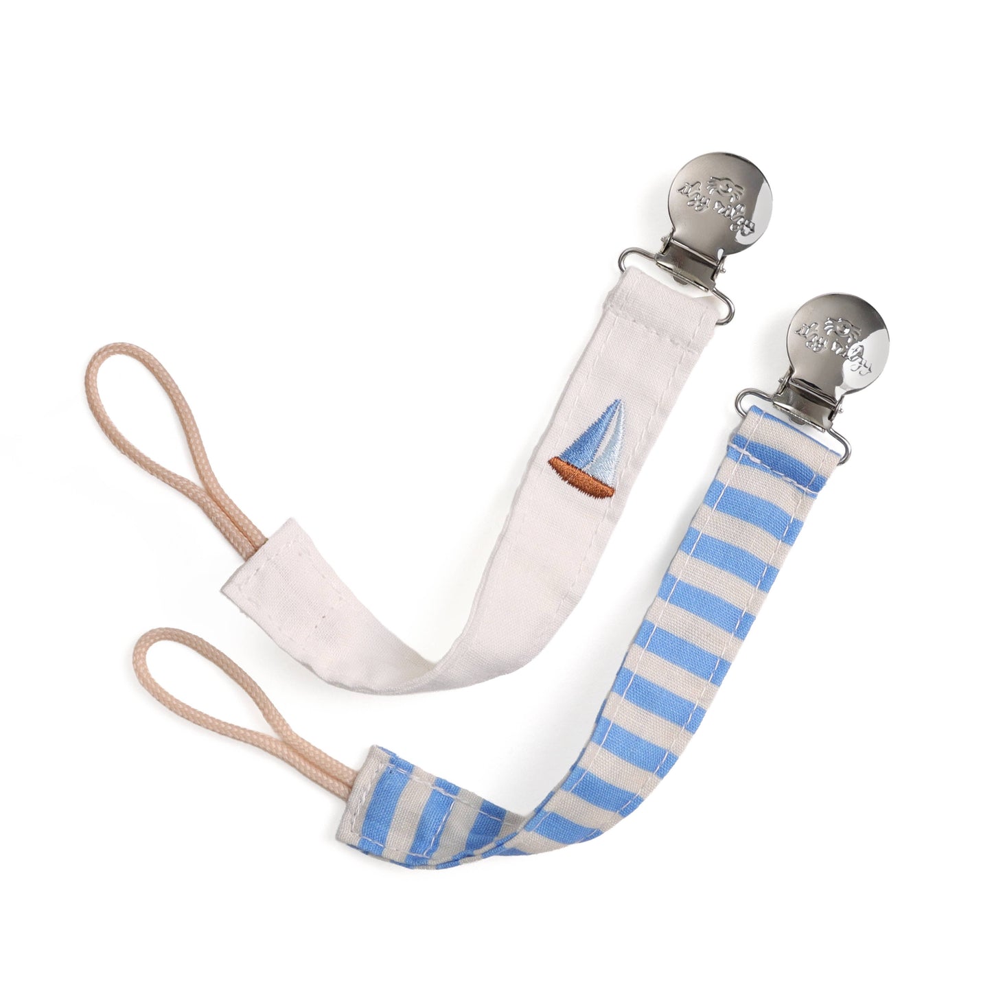 Nautical Itzy Clip™ - Fabric Pacifier Strap