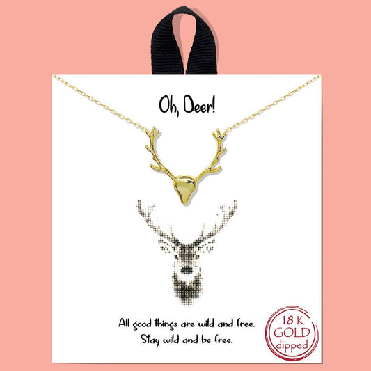 Deer Pendant Necklace