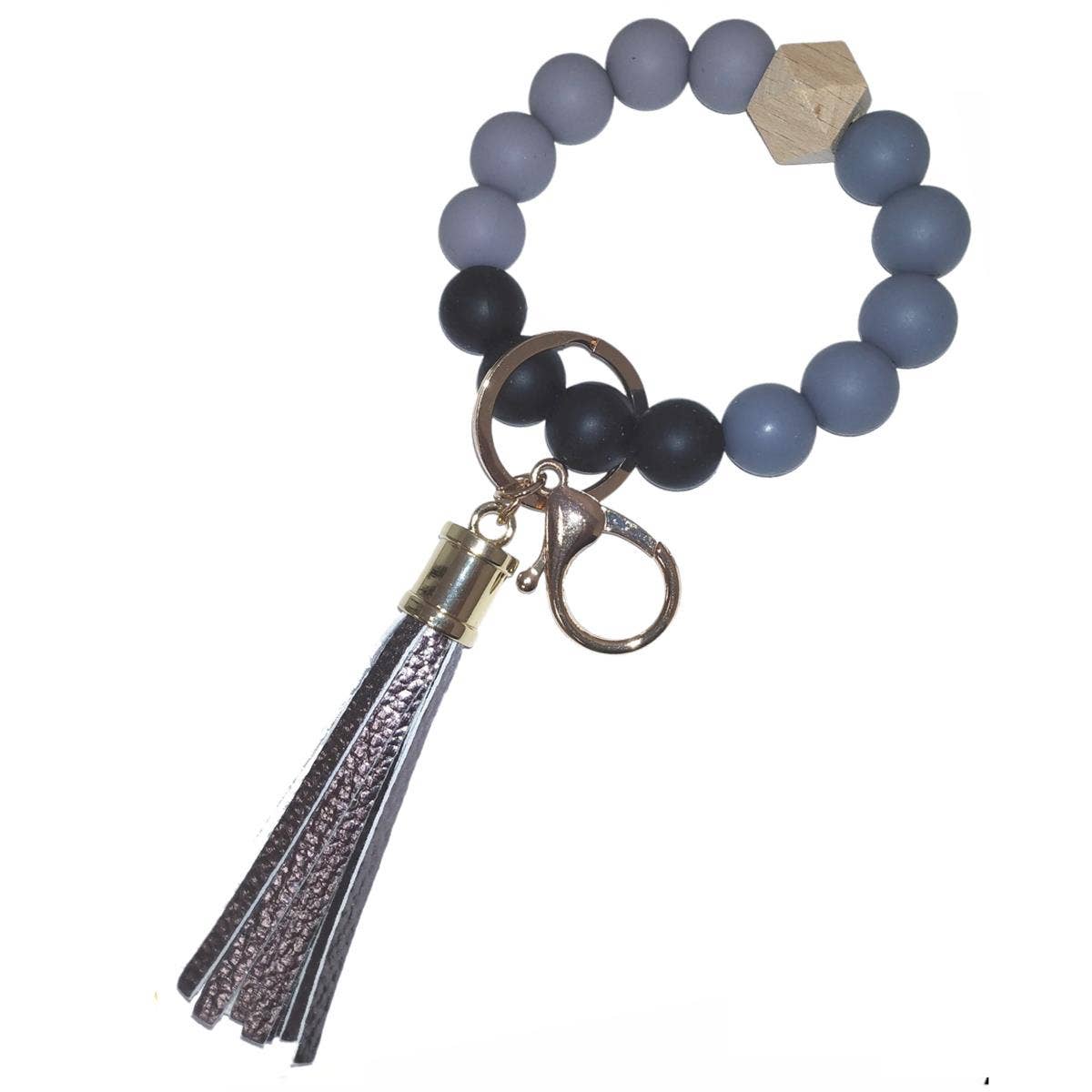Silicone Beaded Keychain Bracelet