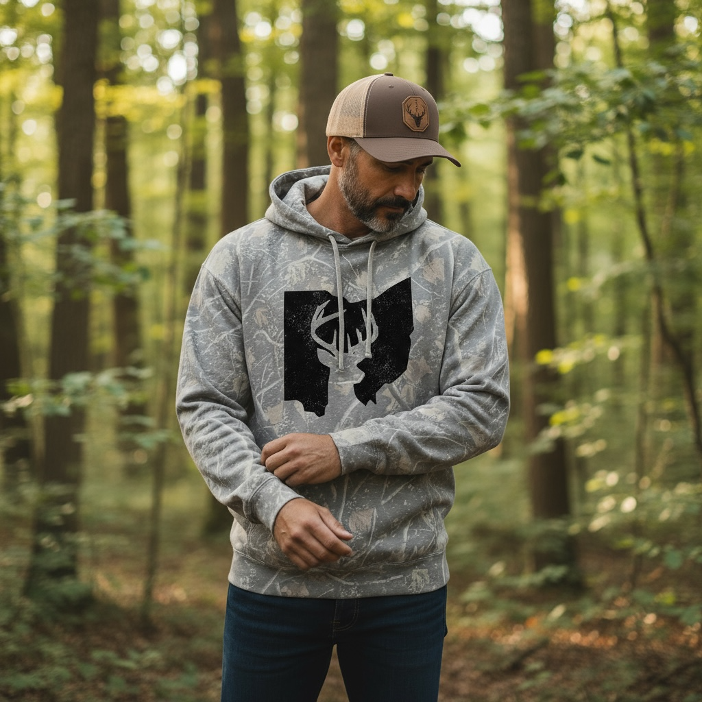 Ohio Deer Hunter Camo Hoodie