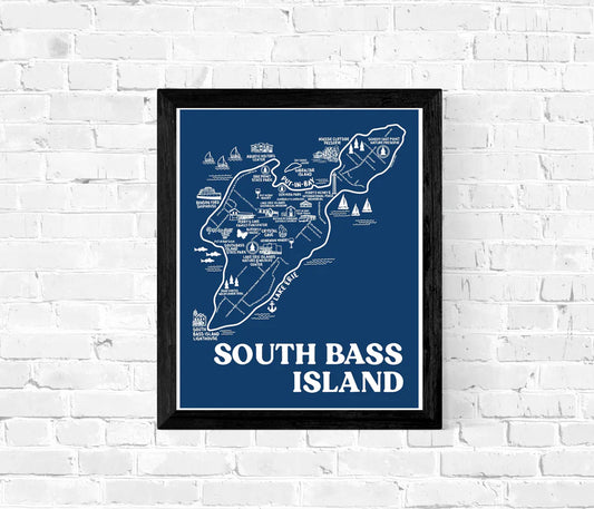 Put in Bay - South Bass Island 8x10 Print - Blue