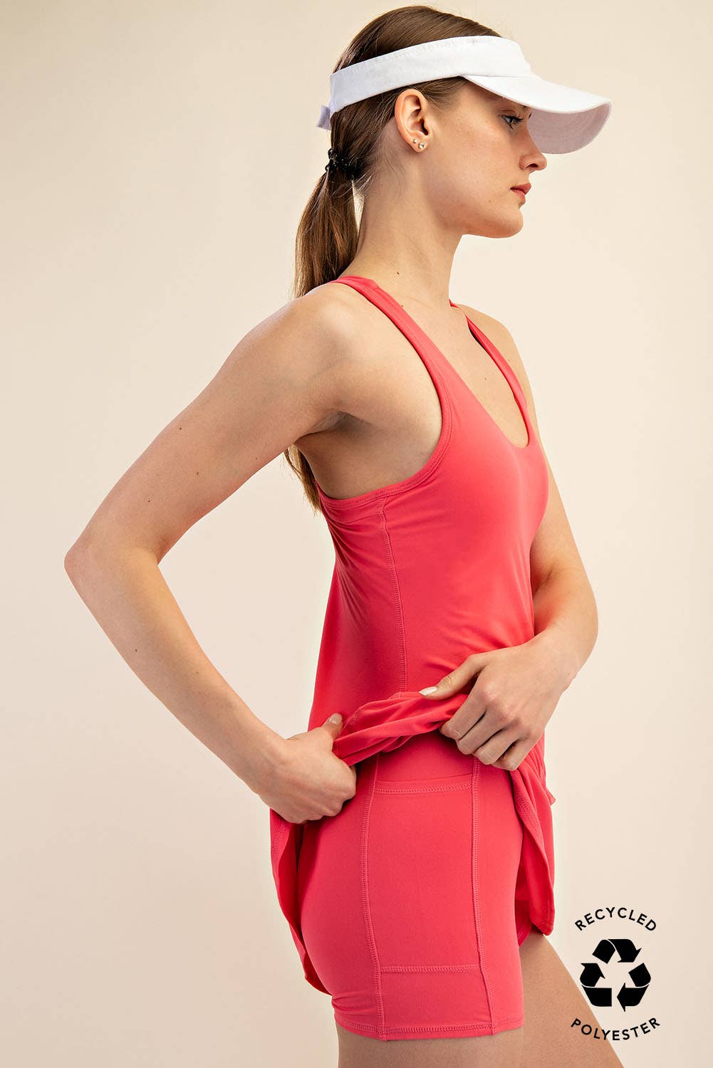 Flamingo Pink - Tennis Dress Romper