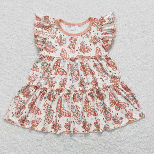 Butterfly Flutter Sleeve Dress