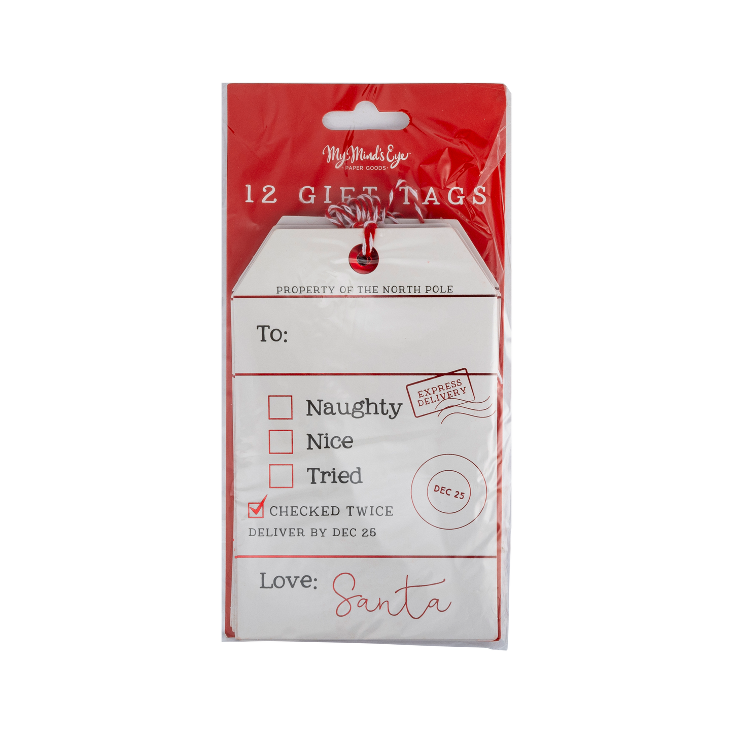 Naughty Nice Oversized Tag Set
