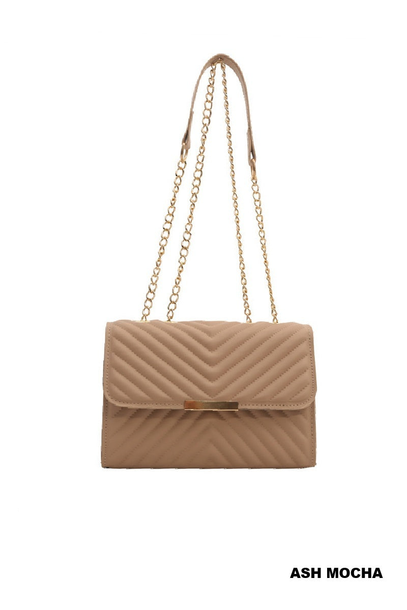 Quilted Chevron Shoulder Bag