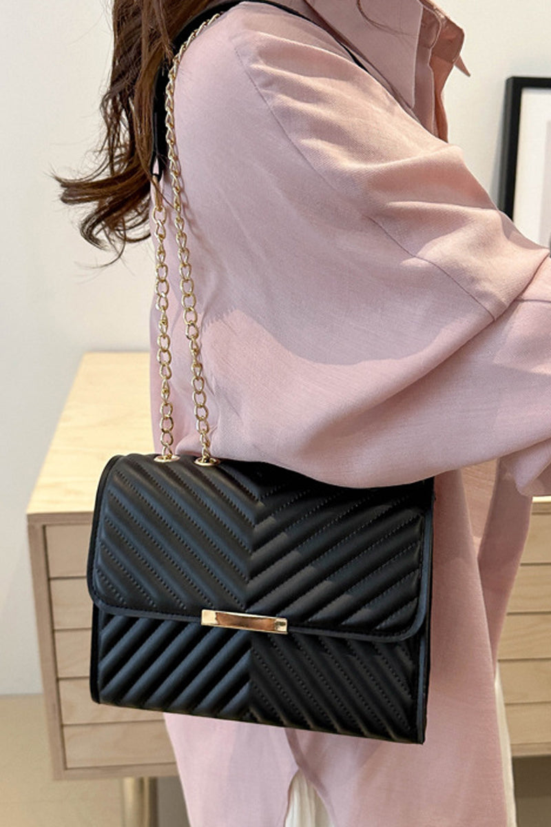 Quilted Chevron Shoulder Bag