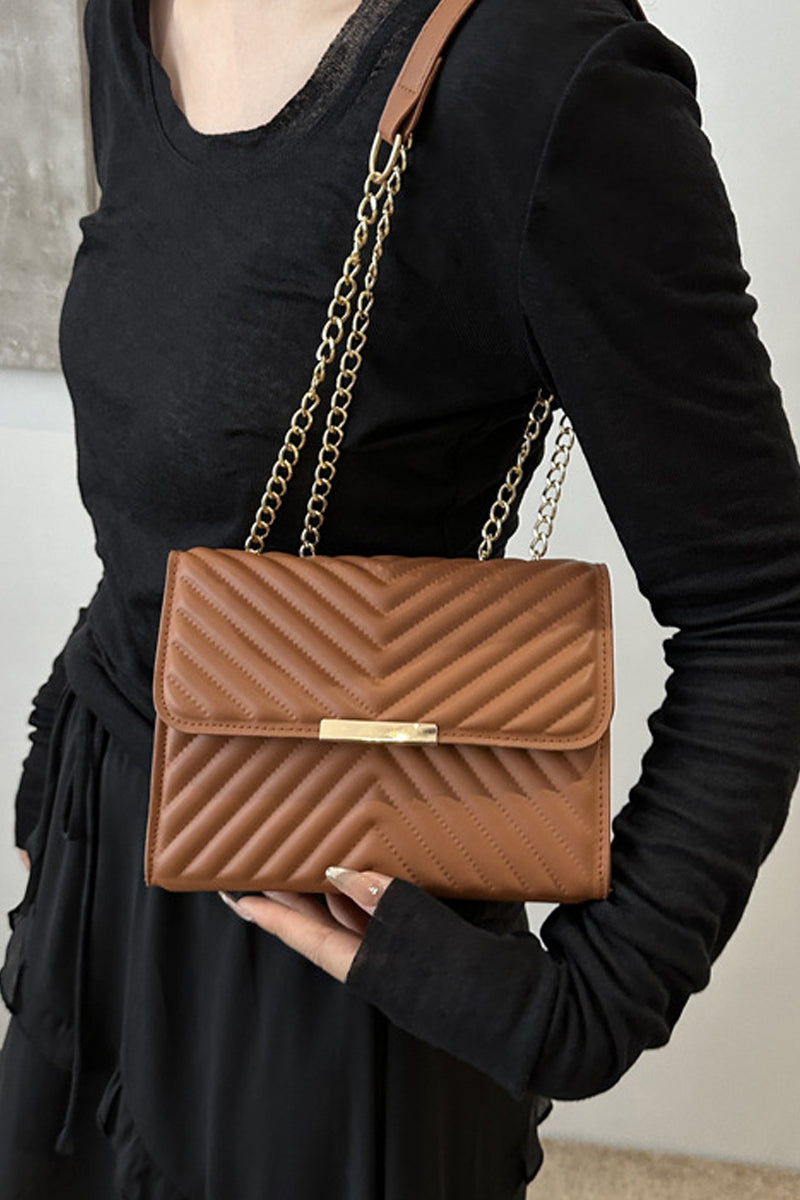 Quilted Chevron Shoulder Bag