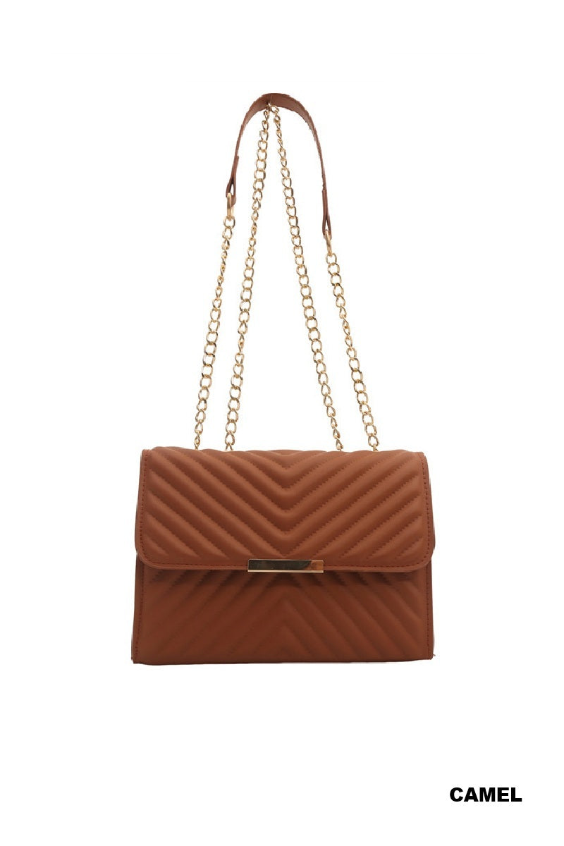 Quilted Chevron Shoulder Bag