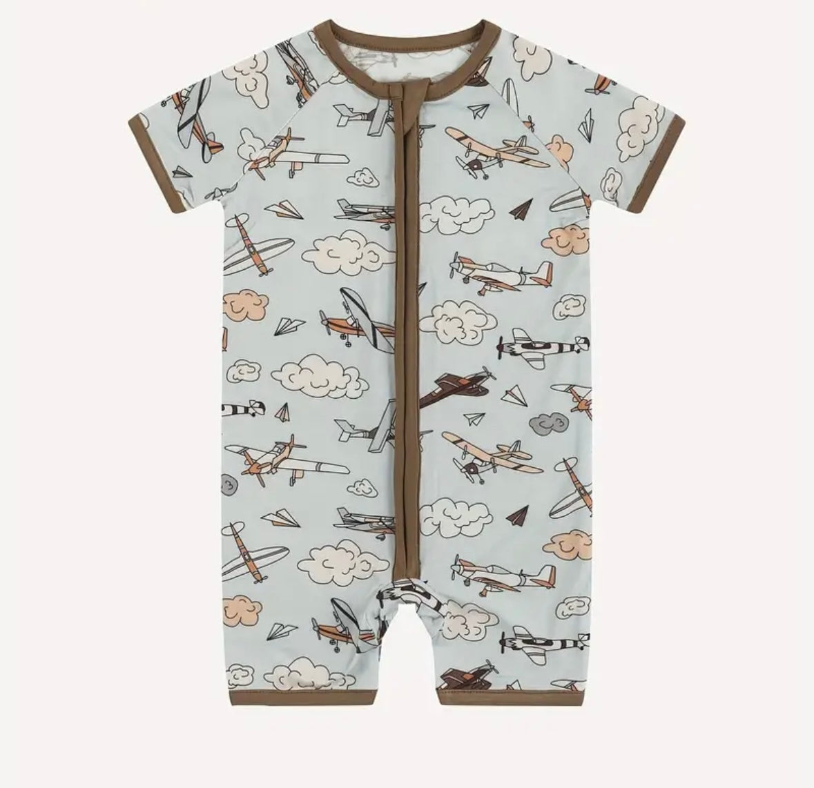 Airplane Baby Bamboo Romper