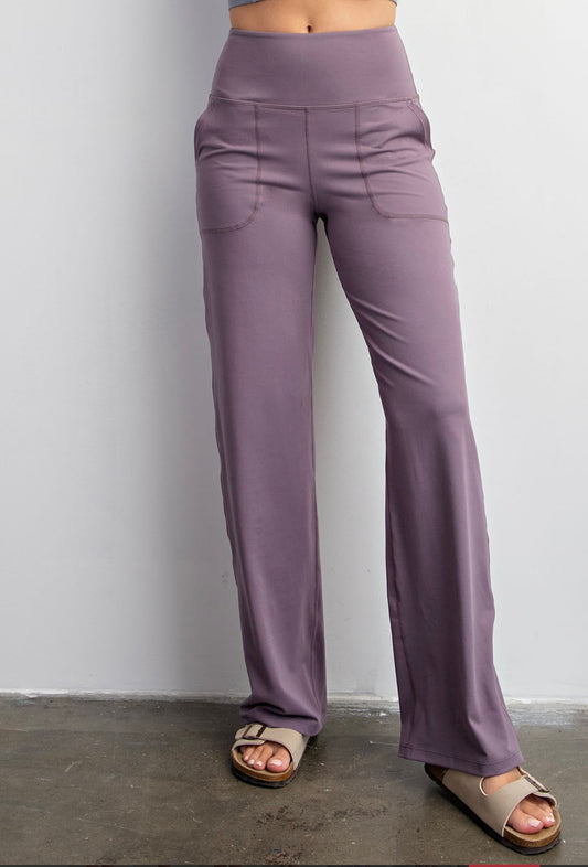 Frosted Mulberry - Butter Soft Straight Leg Yoga Pants