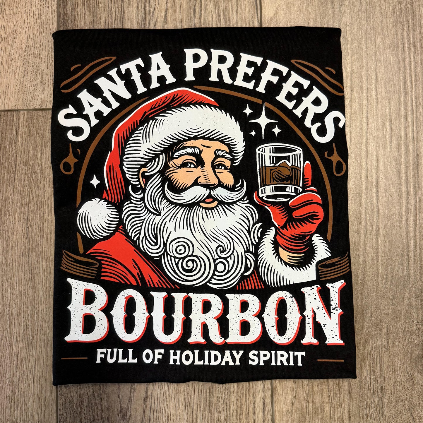 SANTA PREFERS BOURBON TEE