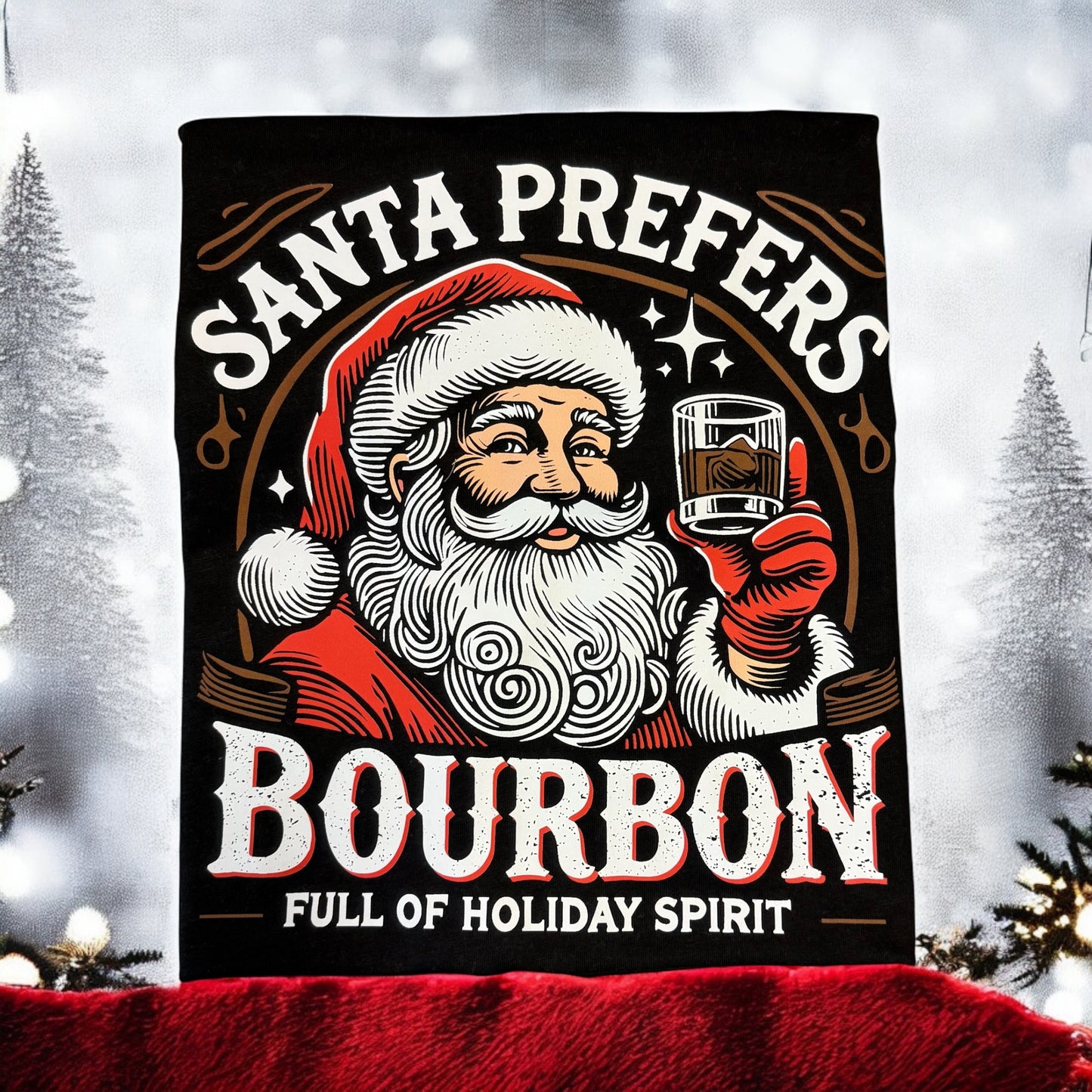 SANTA PREFERS BOURBON TEE