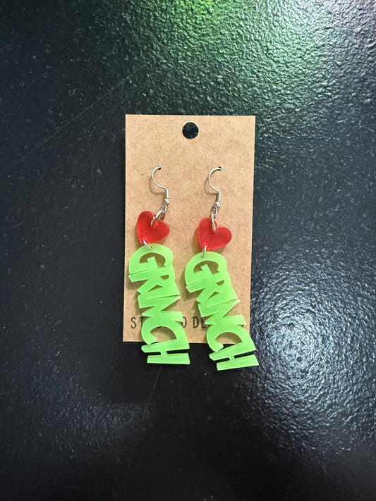 Grinch Text Dangles