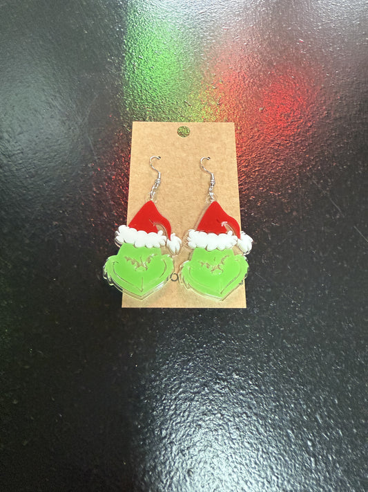 Grinch Acrylic Dangles
