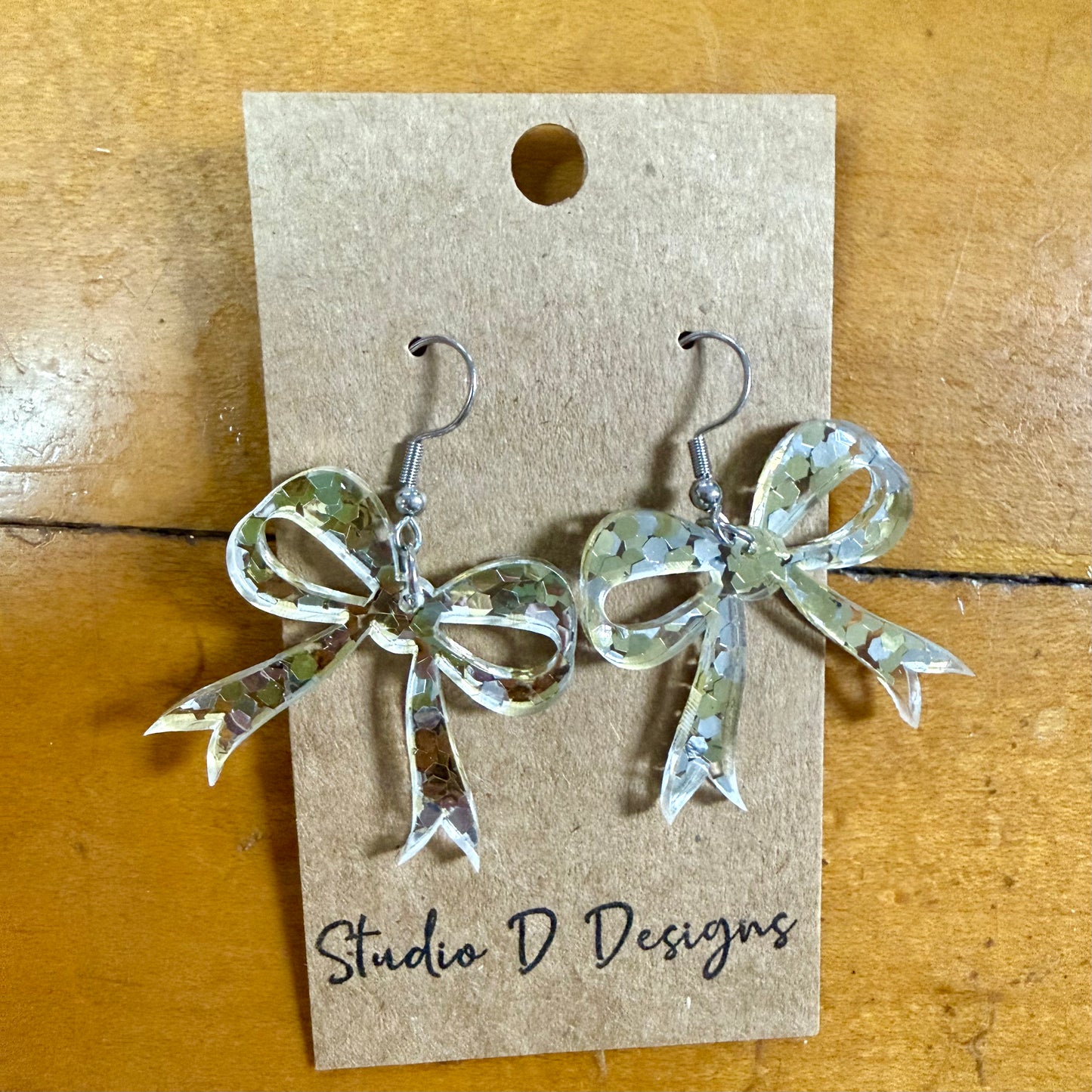 Champagne Bow Earrings