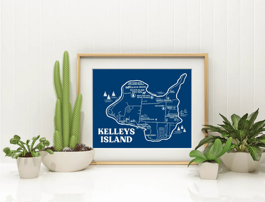 Kelley's Island 8x10 Print - Blue