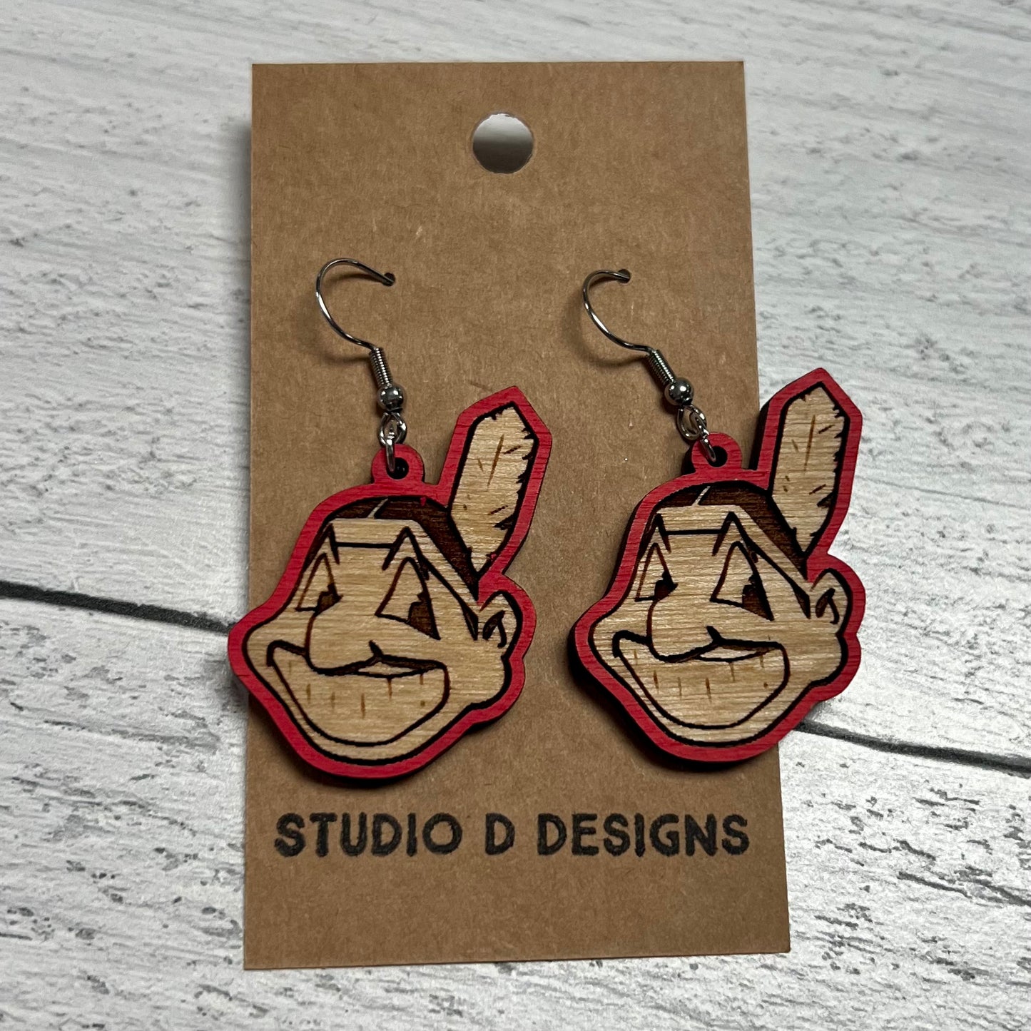 EARRINGS - CHIEF WAHOO