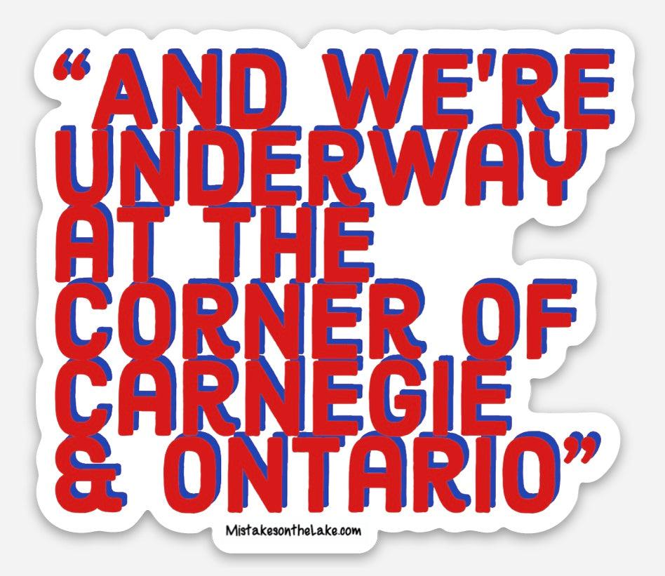 We're Underway Tom Hamilton Sticker - Mistakes on the Lake