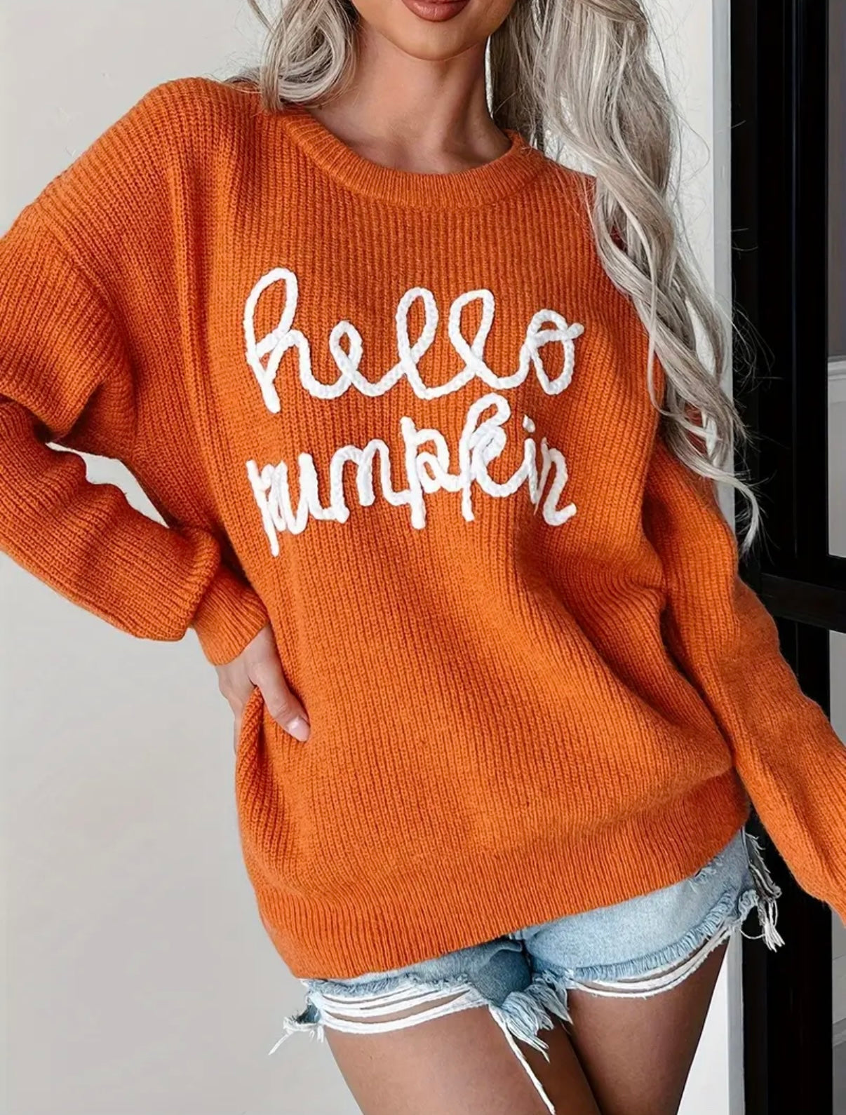 Hello Pumpkin Oversized Sweater
