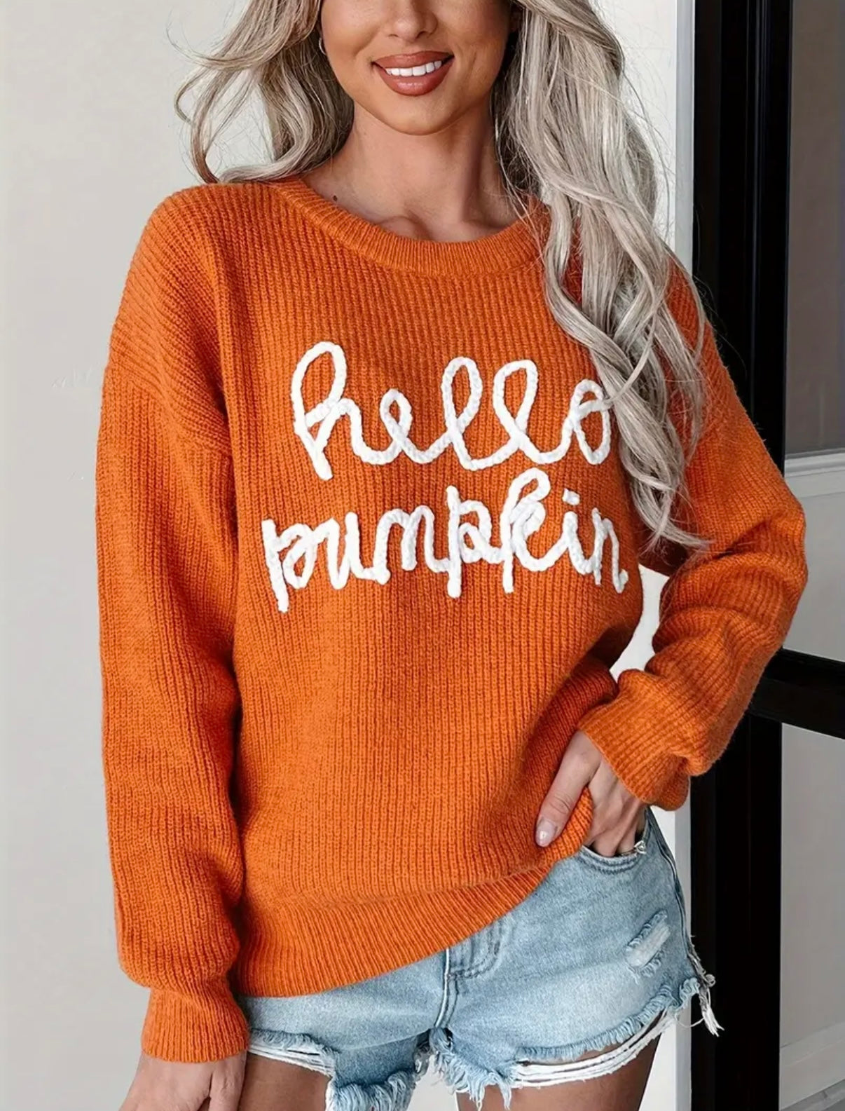 Hello Pumpkin Oversized Sweater
