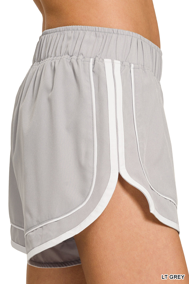 Light Grey Soft Woven Shorts