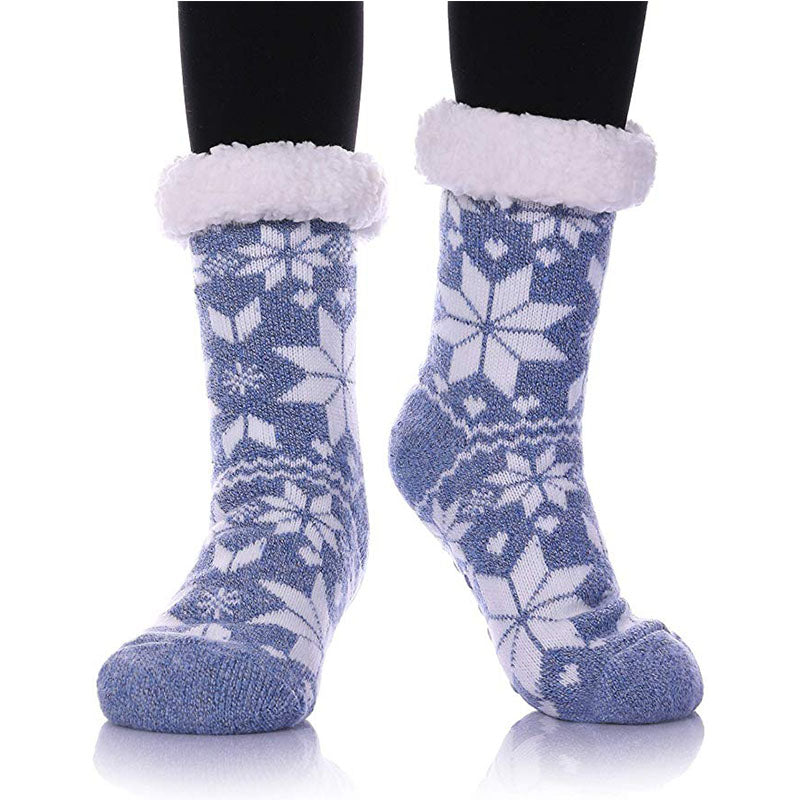 Snowflake Non-Slip Sherpa Lined Socks