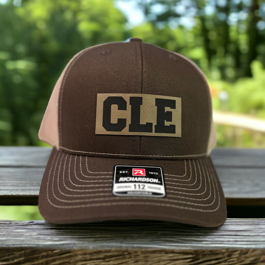 CLE FOOTBALL LEATHER PATCH HAT