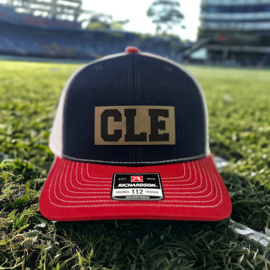 CLE BASEBALL LEATHER PATCH HAT