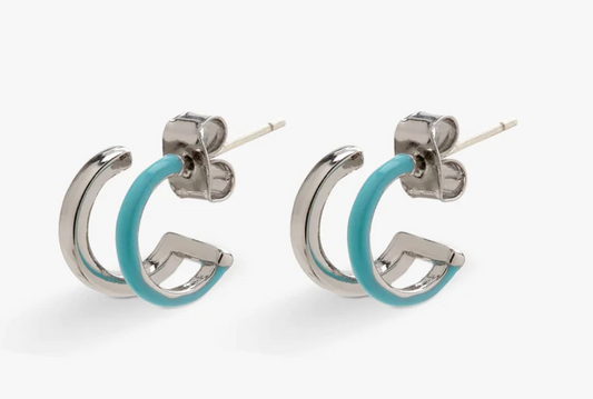 Double Loop Huggies Earrings