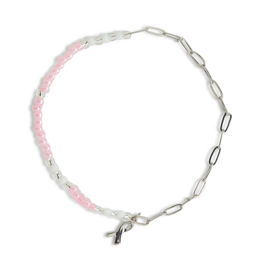 Breast Cancer Awareness Half & Half Bracelet