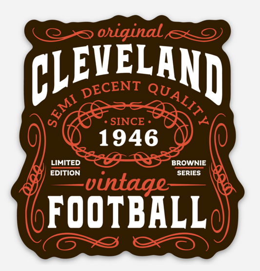 Original Cleveland Football Sticker - Mistakes on the Lake